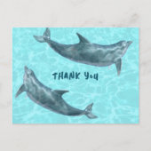 Dolphin Feest Dank Je Van Kinderen Ansichtkaart Briefkaart (Voorkant)