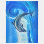 Dolphin Fleece Blanket - Eigen knuppels (Voorkant)