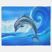 Dolphin Fleece Blanket - Eigen knuppels Deken (Voorkant (Horizontaal))
