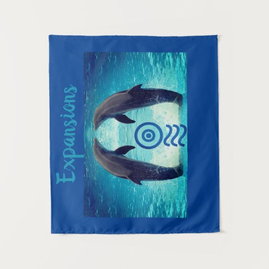 Dolphin Frequency tapestry Wandkleed (Voorkant)