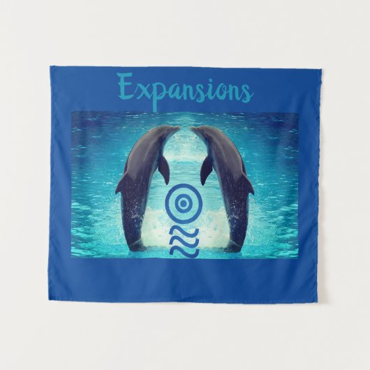 Dolphin Frequency tapestry Wandkleed (Voorkant (horizontaal))