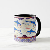 Dolphin Fresco uit het Minoan Palace van Knossos Mok (Voorkant rechts)
