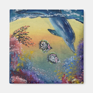 Dolphin Fridge Magnet Magneet