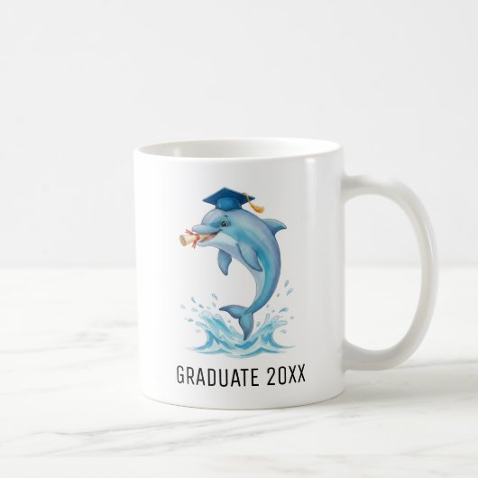 Dolphin Graduation Personalized Koffiemok (Rechts)