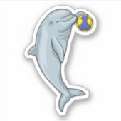 Dolphin Handball-speler Handball Sticker (Voorkant)