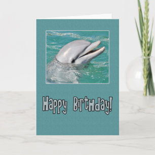 Dolphin Happy Birthday zwemmen in water Kaart