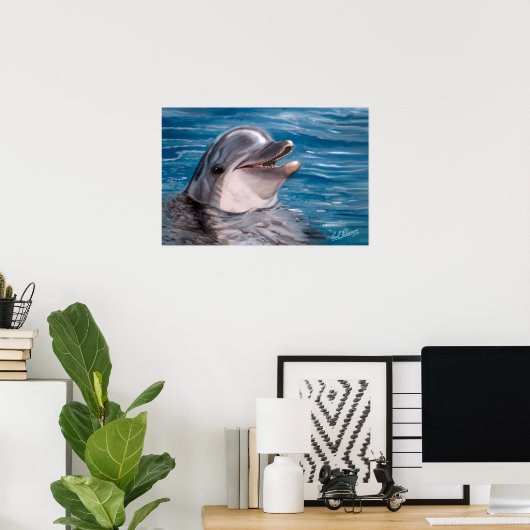 DOLPHIN HEAD POSTER (Thuiskantoor)