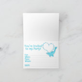 Dolphin Heart 2e Anniversaire Invitation à remplir (Intérieur)