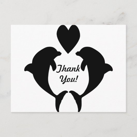 Dolphin Heart Briefkaart (Voorkant)