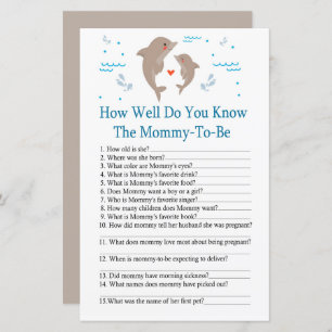 Dolphin Hoe goed ken je het baby shower spel?