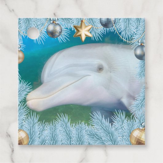 Dolphin Holiday Gift Tag Bedankjes Labels (Voorkant)