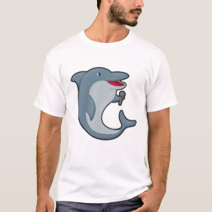Dolphin in Singing met Microfoon T-shirt