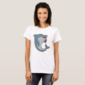 Dolphin in Singing met Microfoon T-shirt (Voorkant volledig)