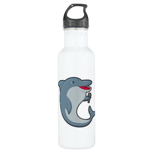 Dolphin in Singing met Microfoon Waterfles (Voorkant)