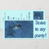 Dolphin Invitation Kaart (Voorkant / Achterkant)