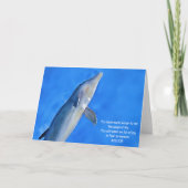 Dolphin Joy Bible Verse Art Note Kaart (Voorkant)