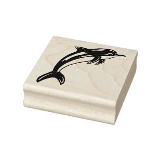 Dolphin Jumping Rubberstempel