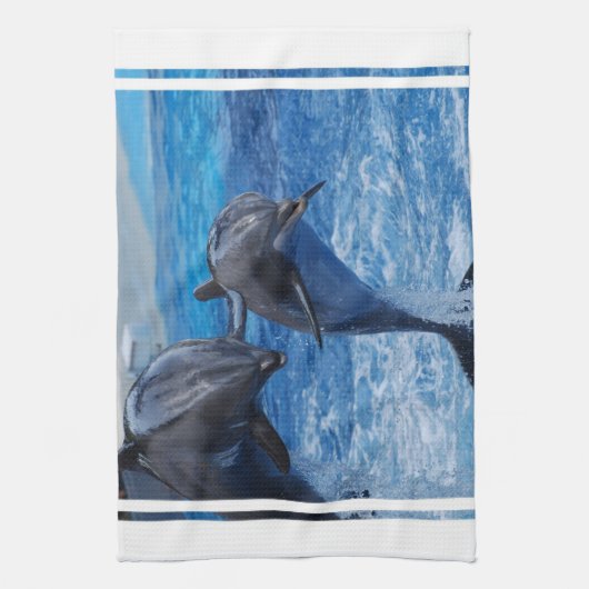 Dolphin Jumping Towel Theedoek (Verticaal)
