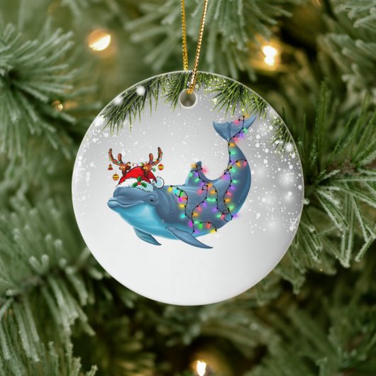 Dolphin-kerstcadeaus voor Kind met Dolphin Lover Keramisch Ornament (Boom)