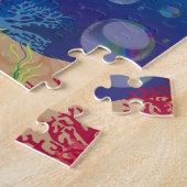 Dolphin kinder puzzel met de naam van het kind. (Zijkant)
