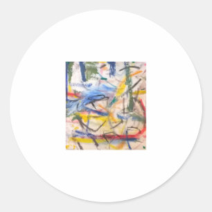 Dolphin Lagoon Abstract Jeff Hankamer Artjunkhaus Ronde Sticker