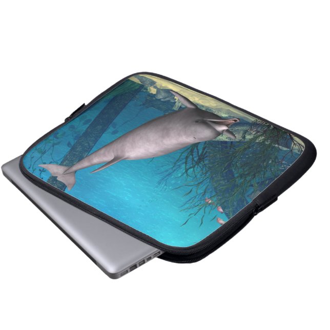 Dolphin Laptop Sleeve (Voorkant onderkant)