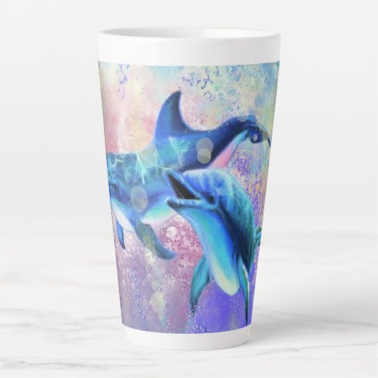 Dolphin Latte Mug (Devant)