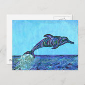 Dolphin leap briefkaart (Voorkant / Achterkant)