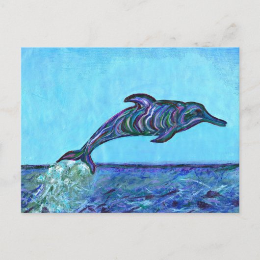Dolphin leap briefkaart (Voorkant)