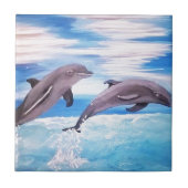 Dolphin Leap Tegeltje (Voorkant)