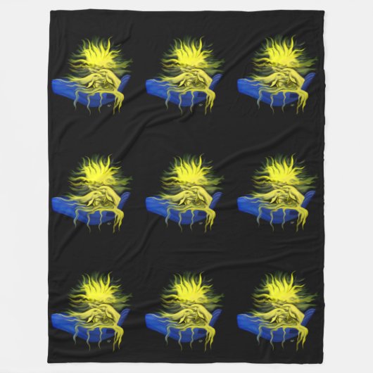 Dolphin Love Fleece Deken (Voorkant)