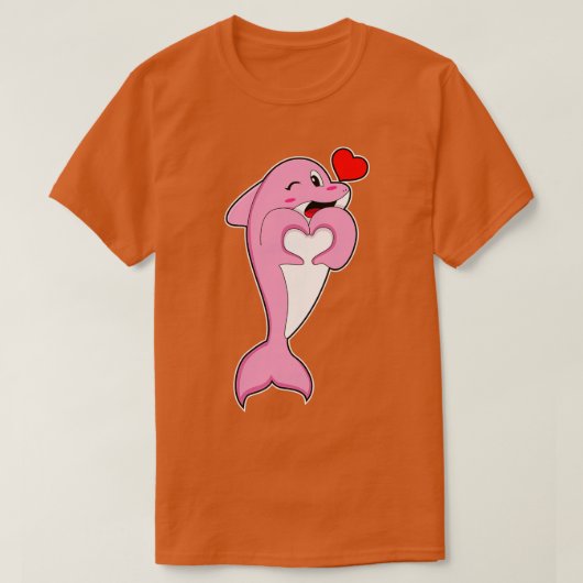 Dolphin Love Heart T-shirt (Design voorkant)