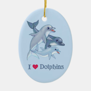 Dolphin Love Keramisch Ornament