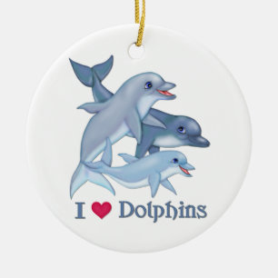 Dolphin Love Keramisch Ornament