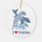 Dolphin Love Keramisch Ornament (Links)