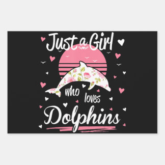 Dolphin Lover | Alleen een meisje dat van dolfijne Inpakpapier Vel