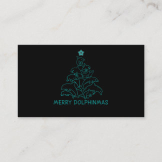 Dolphin Lover Gift | Dolphin Merry Kerstboom Visitekaartje