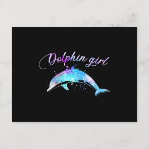 Dolphin Lover Gift Galaxy Dolphin Girl Briefkaart