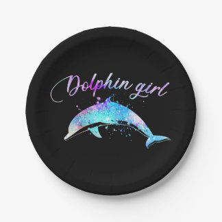 Dolphin Lover Gift | Galaxy Dolphin Girl Papieren Bordje