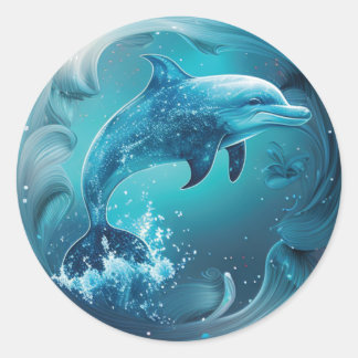 Dolphin Lover Ronde Sticker