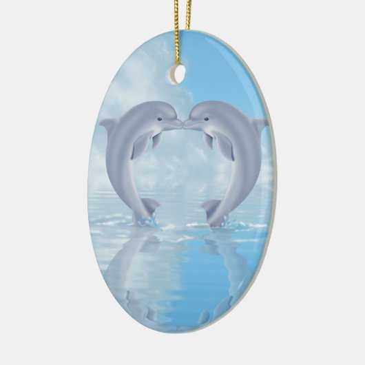 Dolphin Lovers Gift Ideeën Keramisch Ornament (Links)