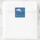 Dolphin Magnet Vierkante Sticker (Tas)