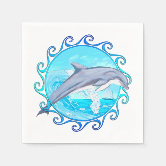 Dolphin Maori Sun Servetten (Voorkant)
