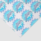 Dolphin Maori Sun Tissuepapier (Detail)