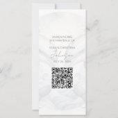 Dolphin Mariage Photo Faire-part QR Code (Dos)