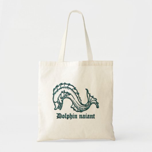 Dolphin medieval heraldry tote bag (Voorkant)