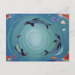 Dolphin Moon Briefkaart