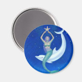 Dolphin Moon Mermaid Magneet (Voorkant / Achterkant)