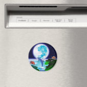 DOLPHIN MOON Paradise Art-serie Magneet (Insitu (Vaatwasser))