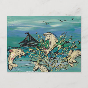 Dolphin Music-briefkaarten Briefkaart